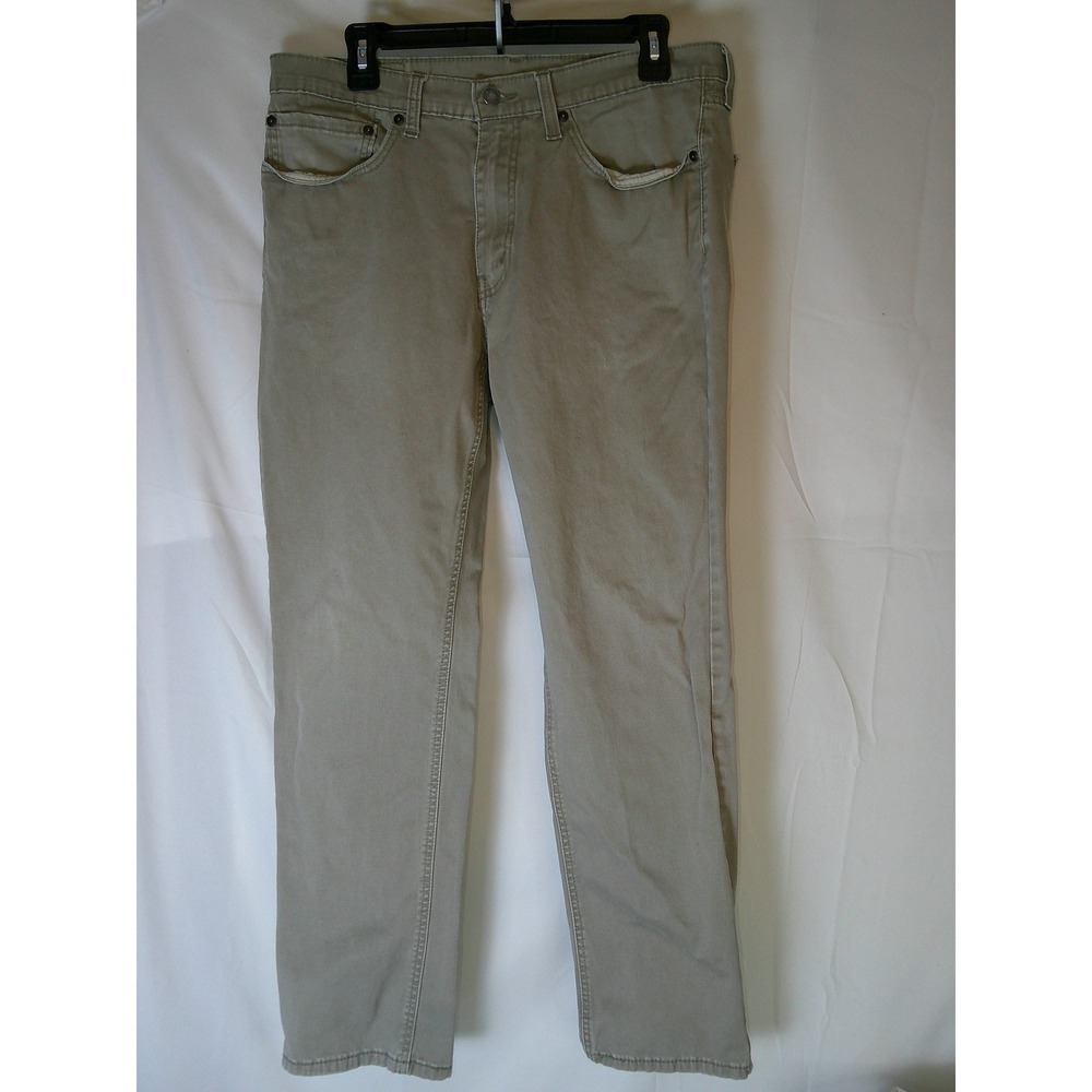Levis 541 Athletic Taper Khaki Pants Mens 34x32 Tan Cotton Stretch Chinos